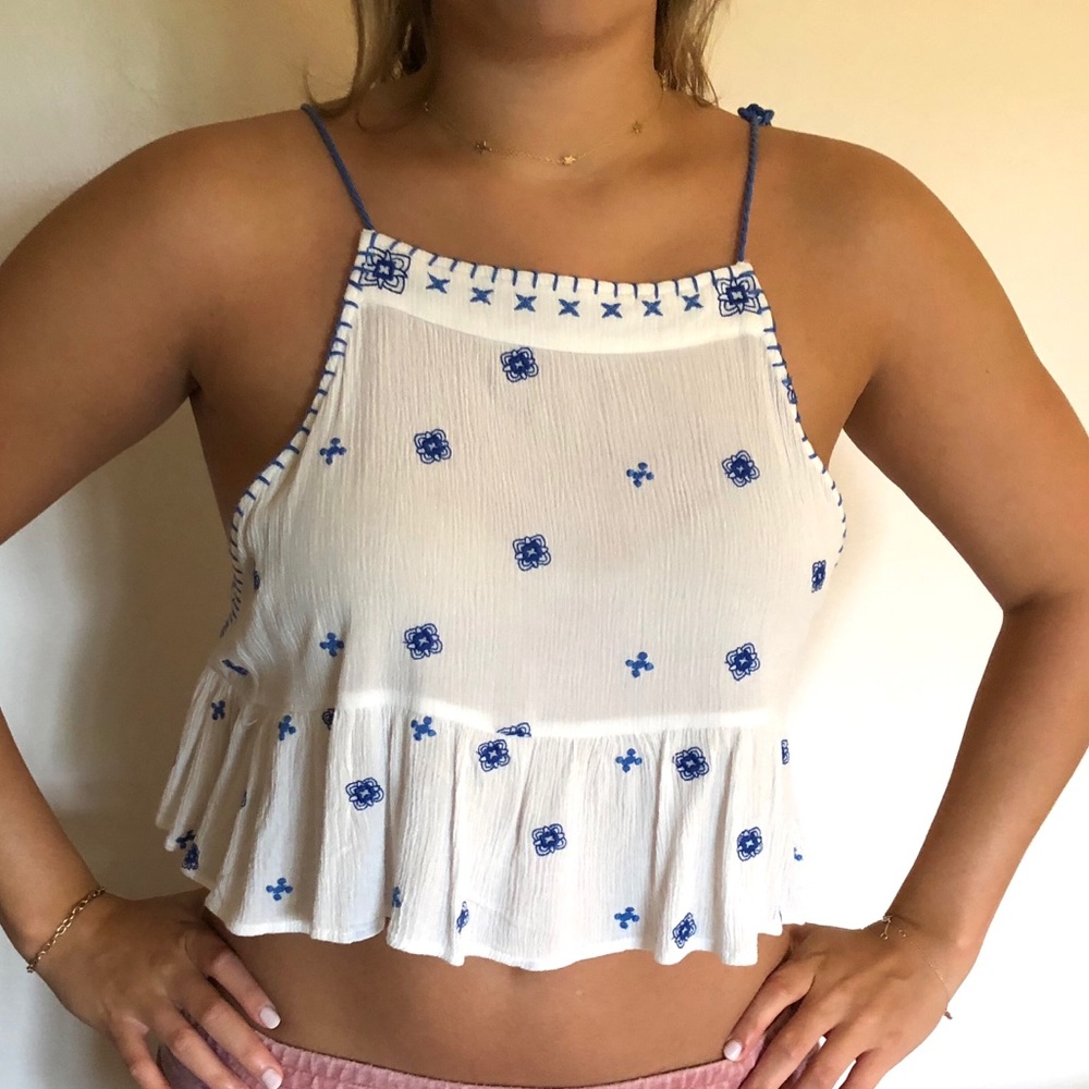 White flowy tank top